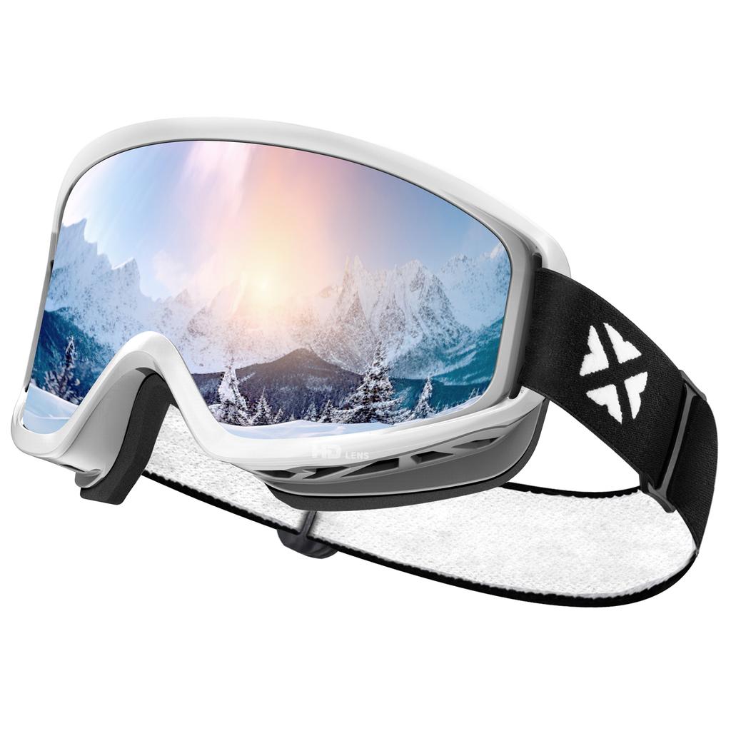 MAXJULI Ski Goggles OTG Snowboard Goggles for Men Women Youth 100% UV Protection Snow Sports M7