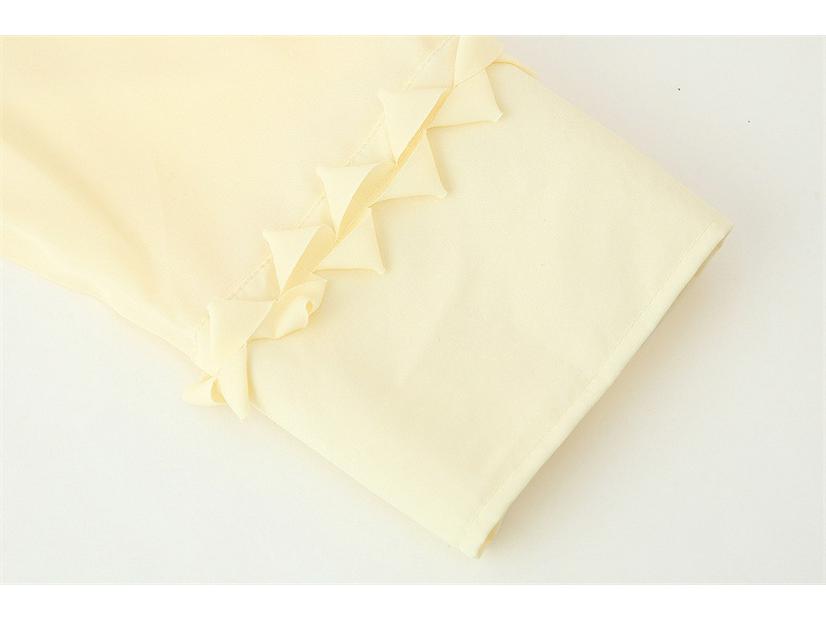 Europäische und amerikanische Damenmode: 2025 Frühling Französisches Rüschen Langarm Oberteil und Midi-Rock Set