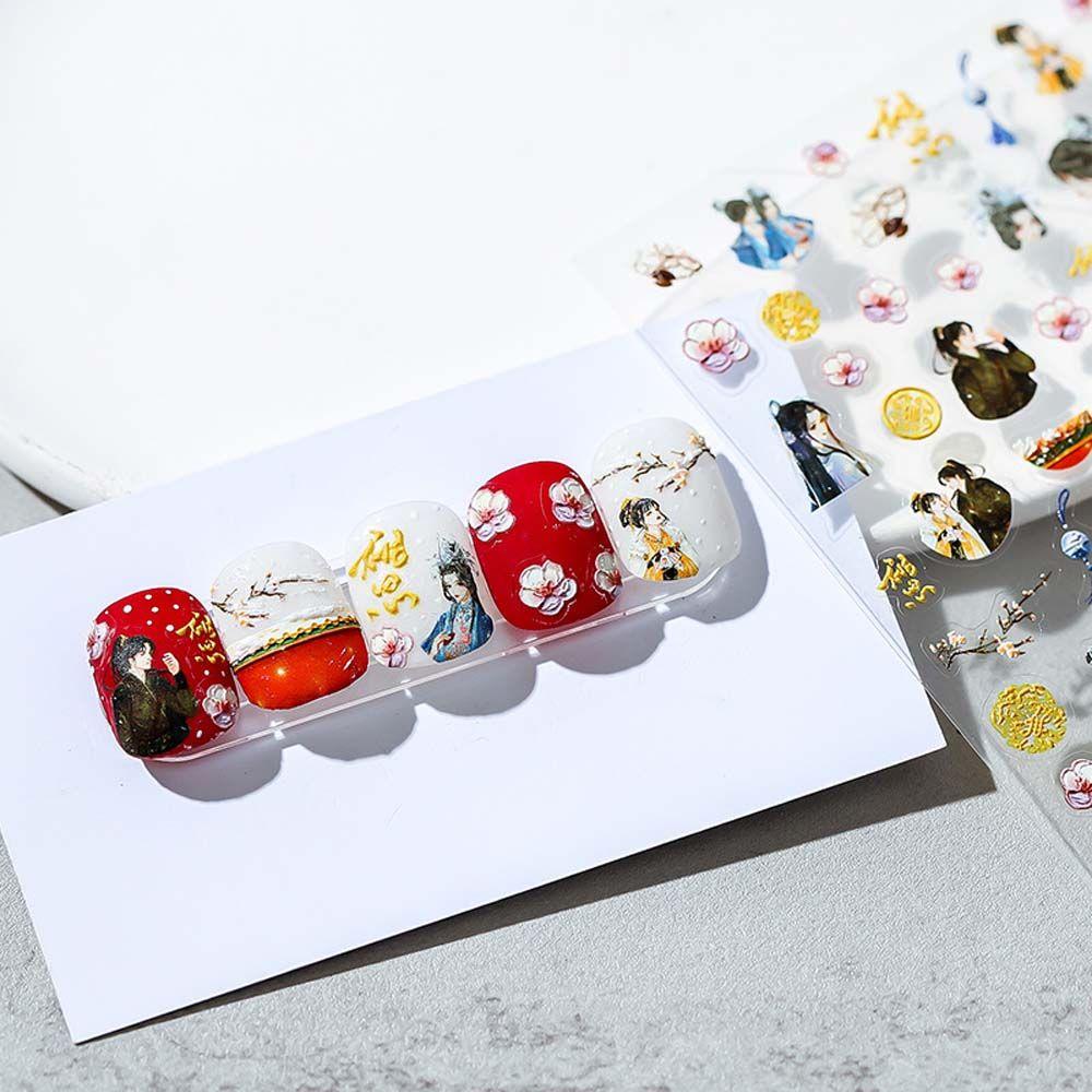 

Self Adhesive Nail Art Decorations Manicure Accessories Antiquity Nail Decals Chinese Nail Stickers