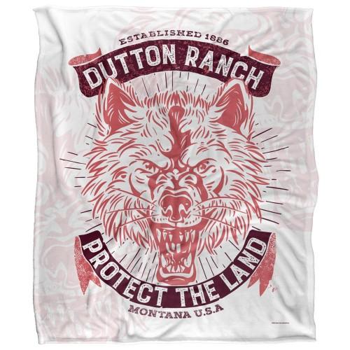 Yellowstone Protect The Land Silky Wolf Supersoft Blanket
