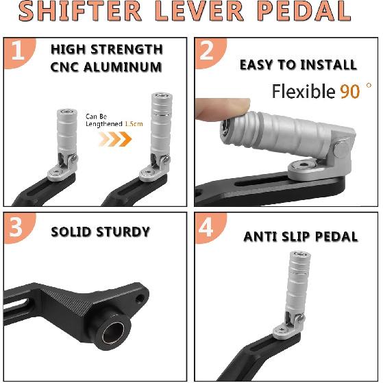 Motorcycle Gear Shifter Shift Lever Shifter Pedal Replacement for Yamaha MT09 MT-09 MT 09 2020-2025 CNC Aluminum Gear Shift Lever