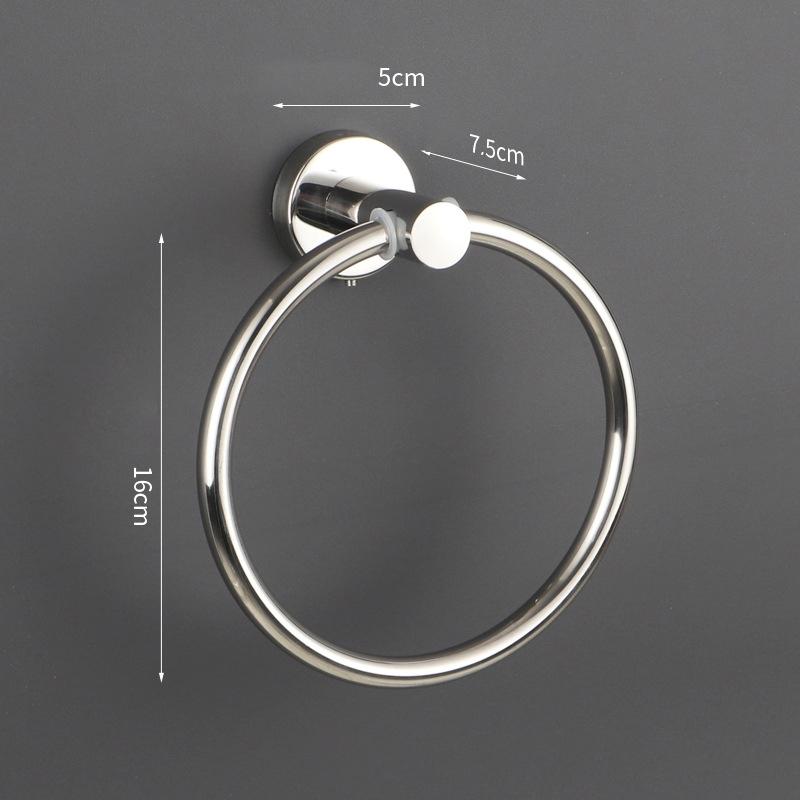 Self Adhesive Bathroom Towel Holder 304 Stainless Steel No Drill Towel Rack Ring Durable Towel Hanger for RV Bathroom Use