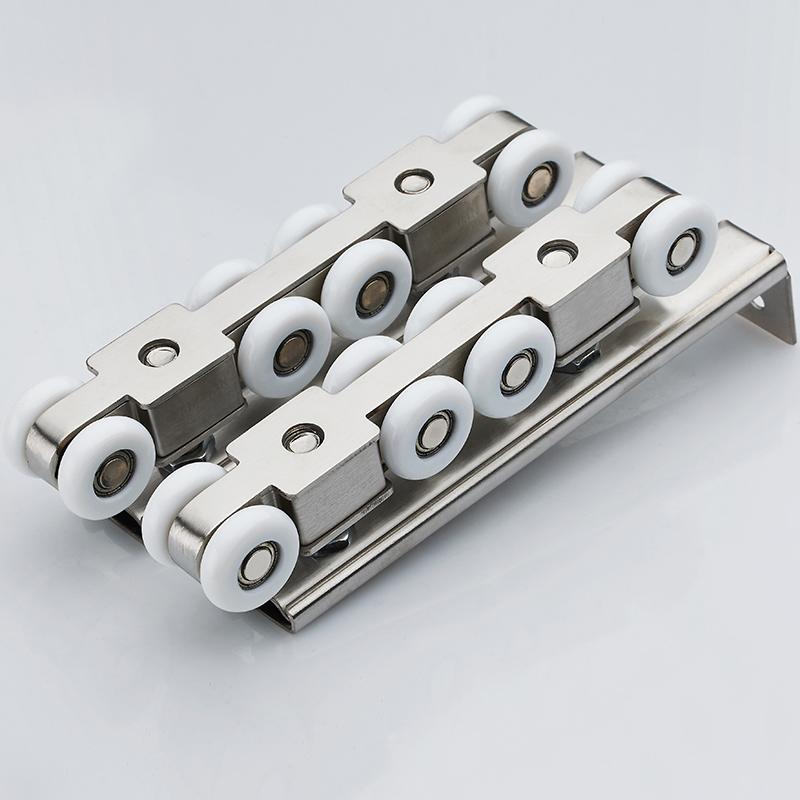 304 Stainless Steel Hardware Slide Doors Pulley,hanger Roller,hanging Rail wheels,High load-bearing,Sliding Door Track Rail