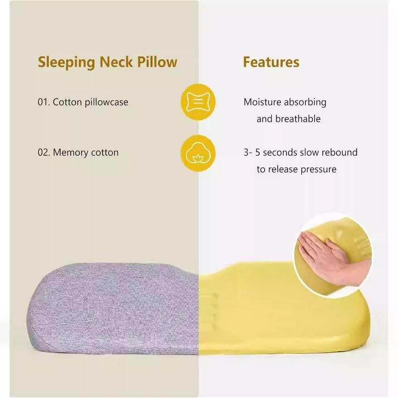 Ergonomic Memory Foam Cervical Pillow Contour Bed Pillow for Side Sleeper Orthopedic Neck Support Sleeping Cushion