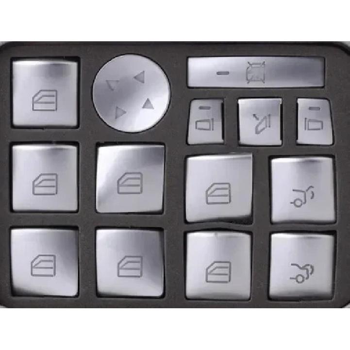 Car Window Glasses Lift Button Cover Switch Frame Trim For Mercedes Benz W204 GLA X156 CLA C117 A W176 B W246 Class Accessories