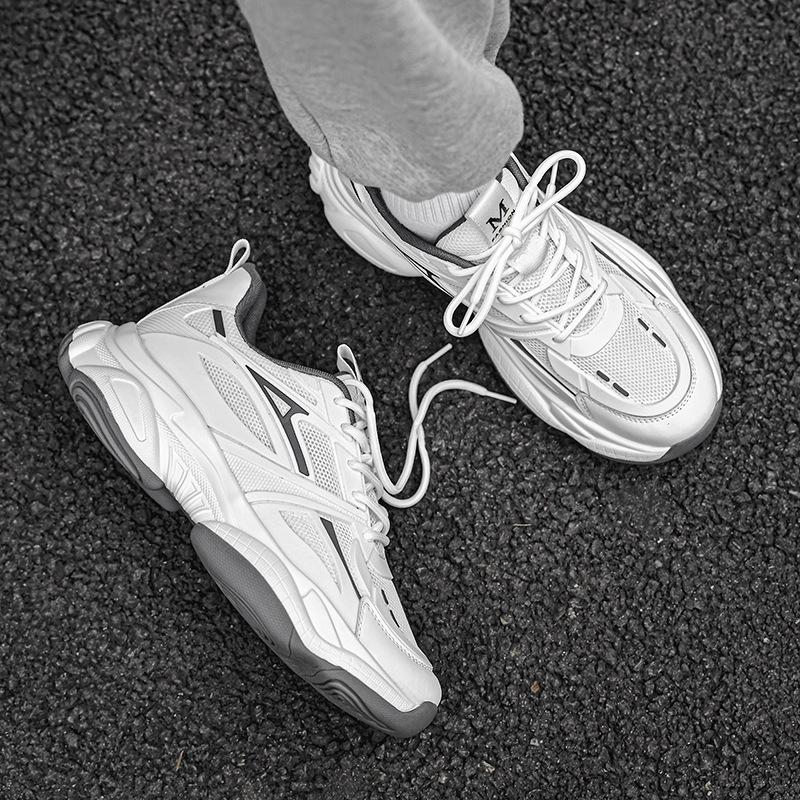 Übergröße Herrenschuhe Frühling und Herbst 2025 neue Mesh-Sportschuhe Mode Freizeitschuhe dicke Sohle Innenhöhe erhöhen Dad-Schuhe