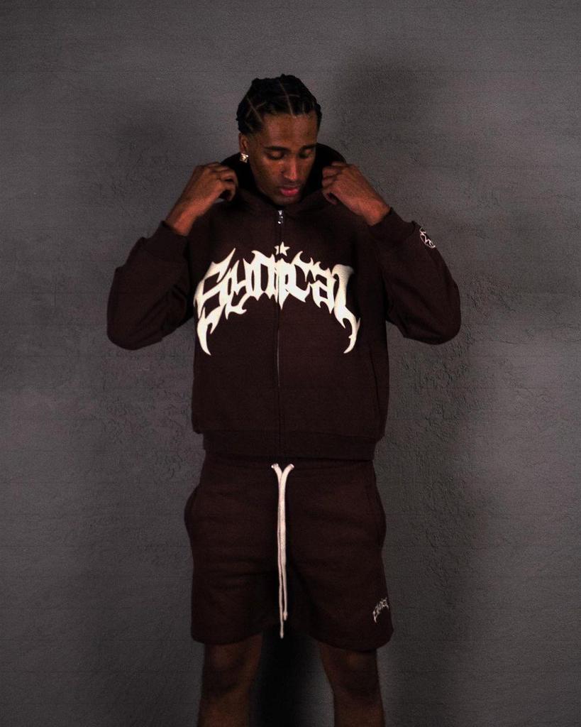 2024 Men's Gothic Star Print Retro Zip-Up Hoodie