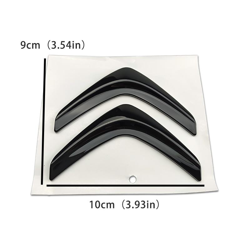 Plata Negra para Citroën C1 C2 C4 C5 Elysee ABS Cromo Logo Emblema Letras Insignia Estilo Exterior del Coche Pegatina Trasera del Maletero del Automóvil