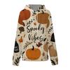Women's Fashion Sweatshirt Printed Casual Hooded Sweatshirt With Pockets