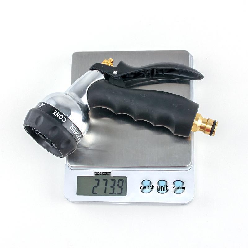 7-Modus Multifunktionales Metall-Wasserschlauch- & Garten-/Autowasch-Sprühgerät