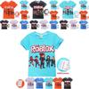 Vibrant Children's Roblox Game Print Short Sleeve Youth Boys Round Neck Casual T-shirt