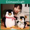 Penguin Plush Doll Pillow Birthday Gift Pink Gray Scarf Oceanarium Decoration