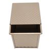 Corrugated Loaf Pan Stick Prevention Carbon Steel Small Bread Mold with Lid for Kitchen Golden