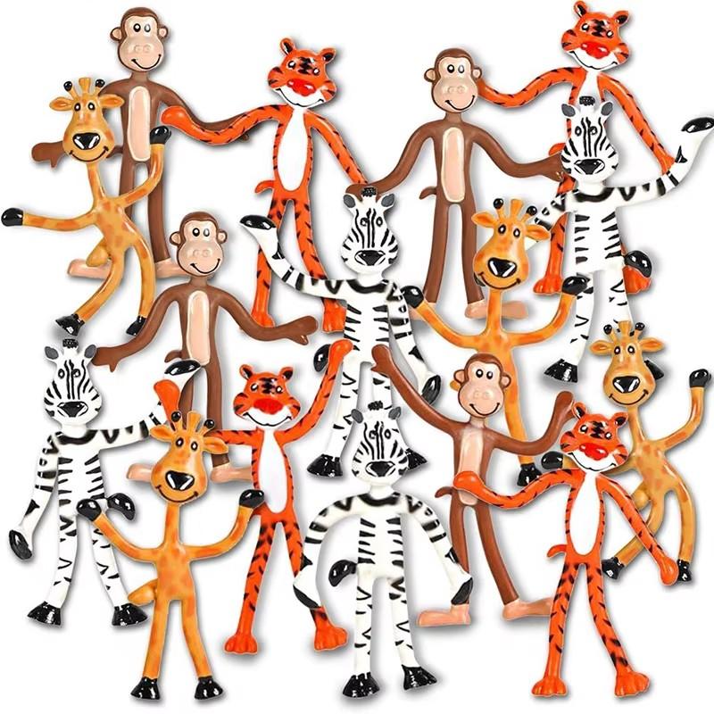 Zoo Animal Flexible Animal Image Birthday Parties Favor Boy Girl Children Adult Stres Relieving Toy Artistic Creativity Bendable