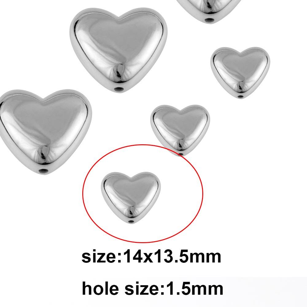 20pcs Heart Cute CCB Loose Beads For Necklace Pendant Heart Star Charms For Jewelry Making Supplies DIY Necklace Spacer Beads