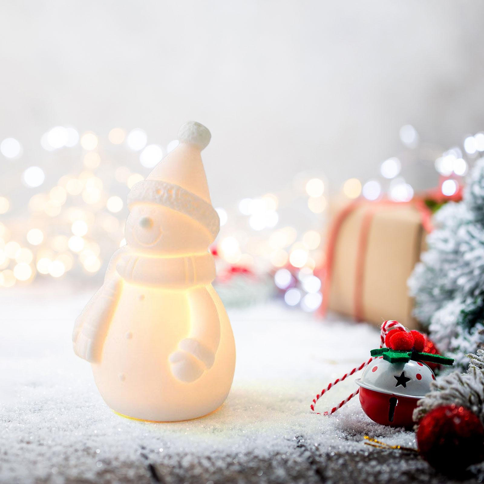 

Керамическая рождественская скульптура с подсветкой для праздничного подарка Snowman