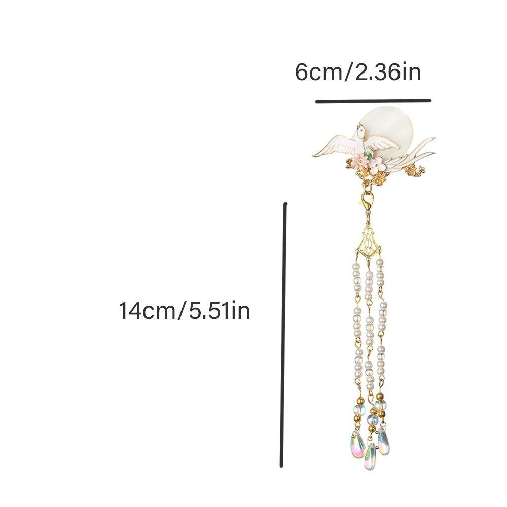 Beaded Hanfu Taseel Hair Clips Pearl Chinese Style Hairpins  Female/Children
