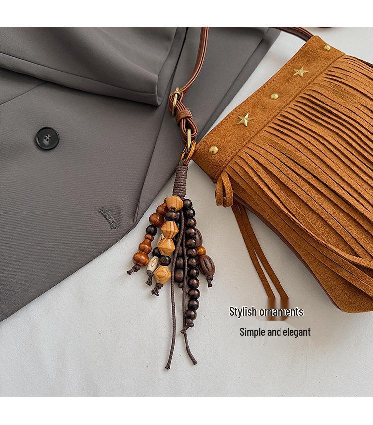 Autumn/Winter Retro Suede Tassel Ethnic Crossbody Bag