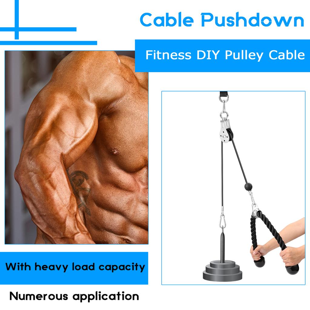 DIY Pulley Cable Machine Attachment System Loading Pin Lifting Arm Biceps Triceps Blaster Hand Strength Training Equipment