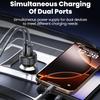 New Elough 60w Usb/type C Dual Port Car Charger Fast Charging 2 In 1 Car Cigarette Lighter Conversion Plug Car Charger
