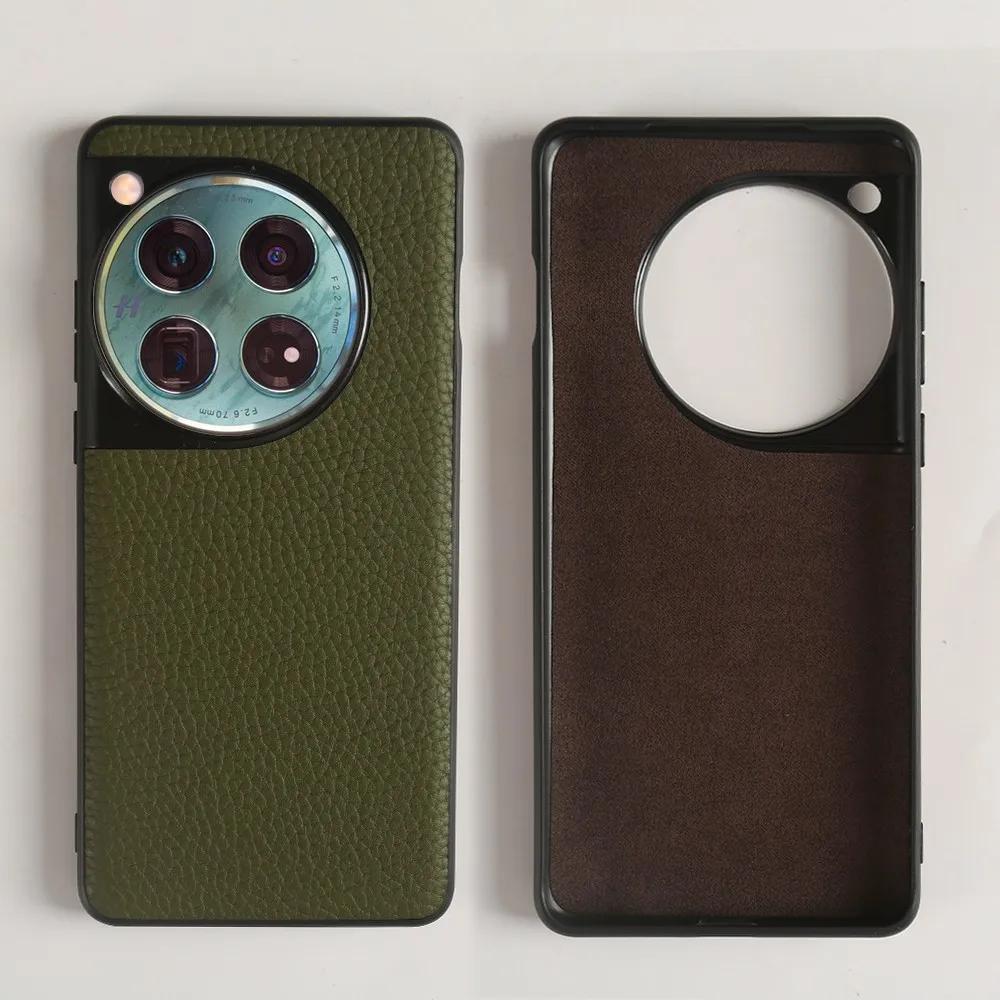 For Oneplus 12 Case Premium Genuine Leather Phone Cases for oneplus 15 11 10Pro 13 Nord 10R Protect Cover Back Coque Fundas