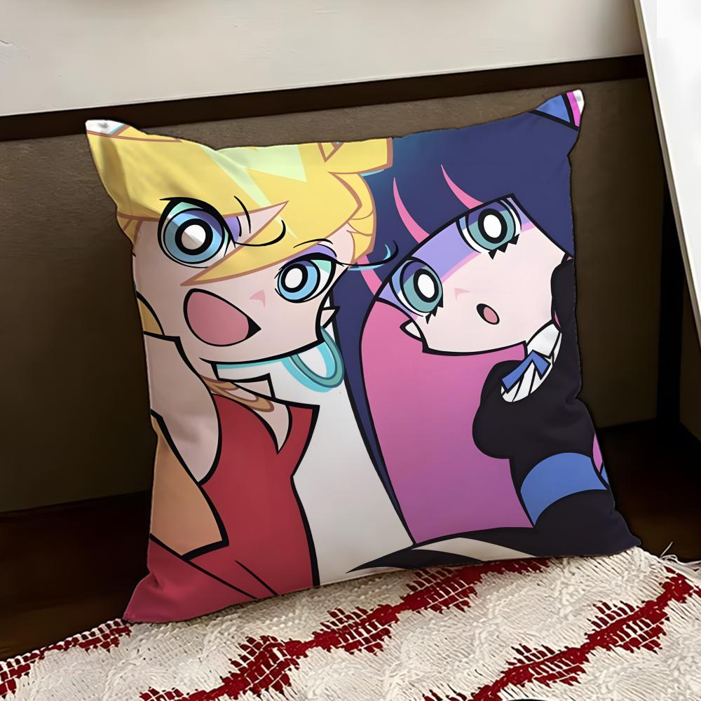 Anime Ppanty and stocking Cushion Cover Reversible Soft Durable Pillow Cover Home Car MultiScene Use for Daily Comfort