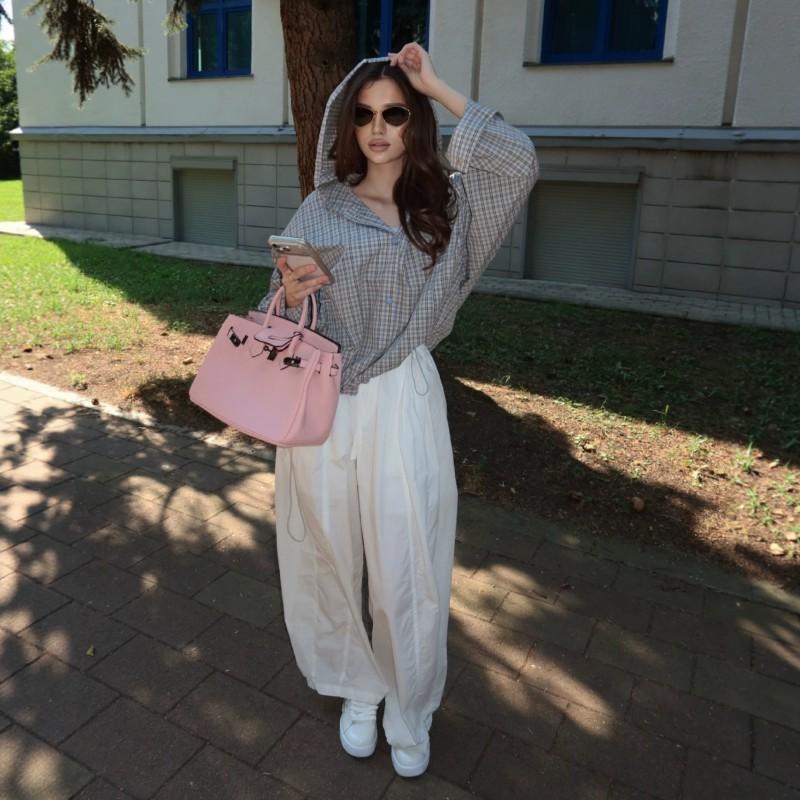 Womens Oversized Plaid Hooded Long Sleeve Shirt Jacket Casual Loose Fit 2026 Fall Collection