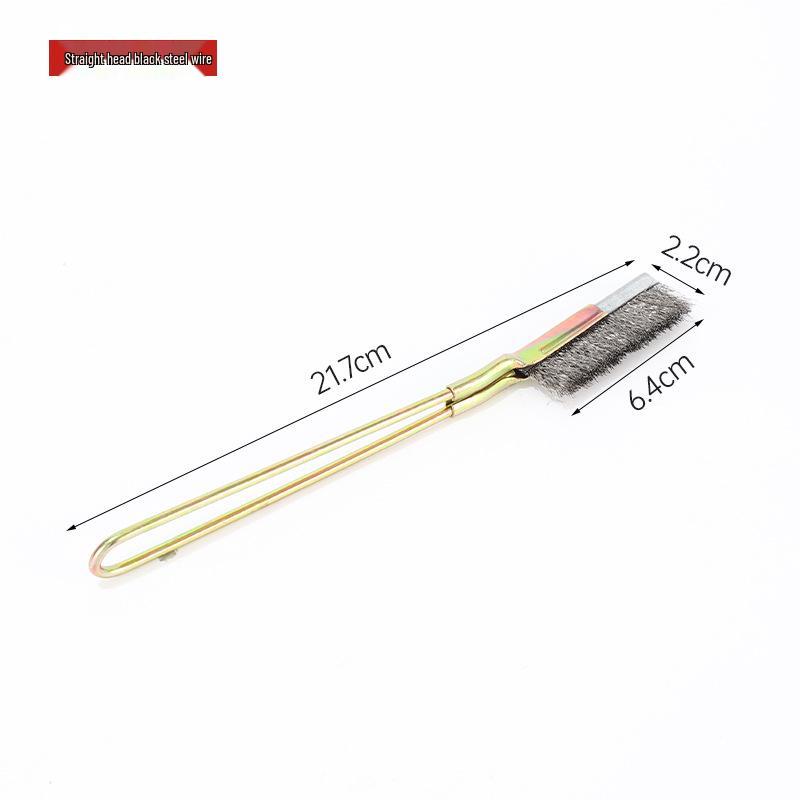Mini Electroplated Copper Handle Steel Wire Brush for Rust Removal