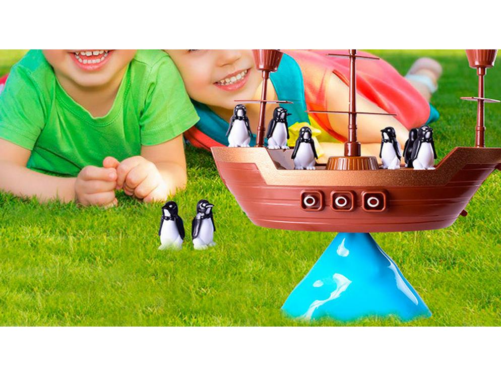 Penguin Pirate Ship Balance Game - Parent-Child Interactive Toy