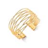 European-American Trendy Wide-Face Cuff Bracelet: Elegant, Smooth Metal, Multi-Layered, High-End Design.