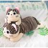 Entzückendes graues Katzen-Plüschkissen Spielzeug für Mädchen, PP-Baumwollfüllung, Kurzes Plüschgewebe, 25cm-55cm