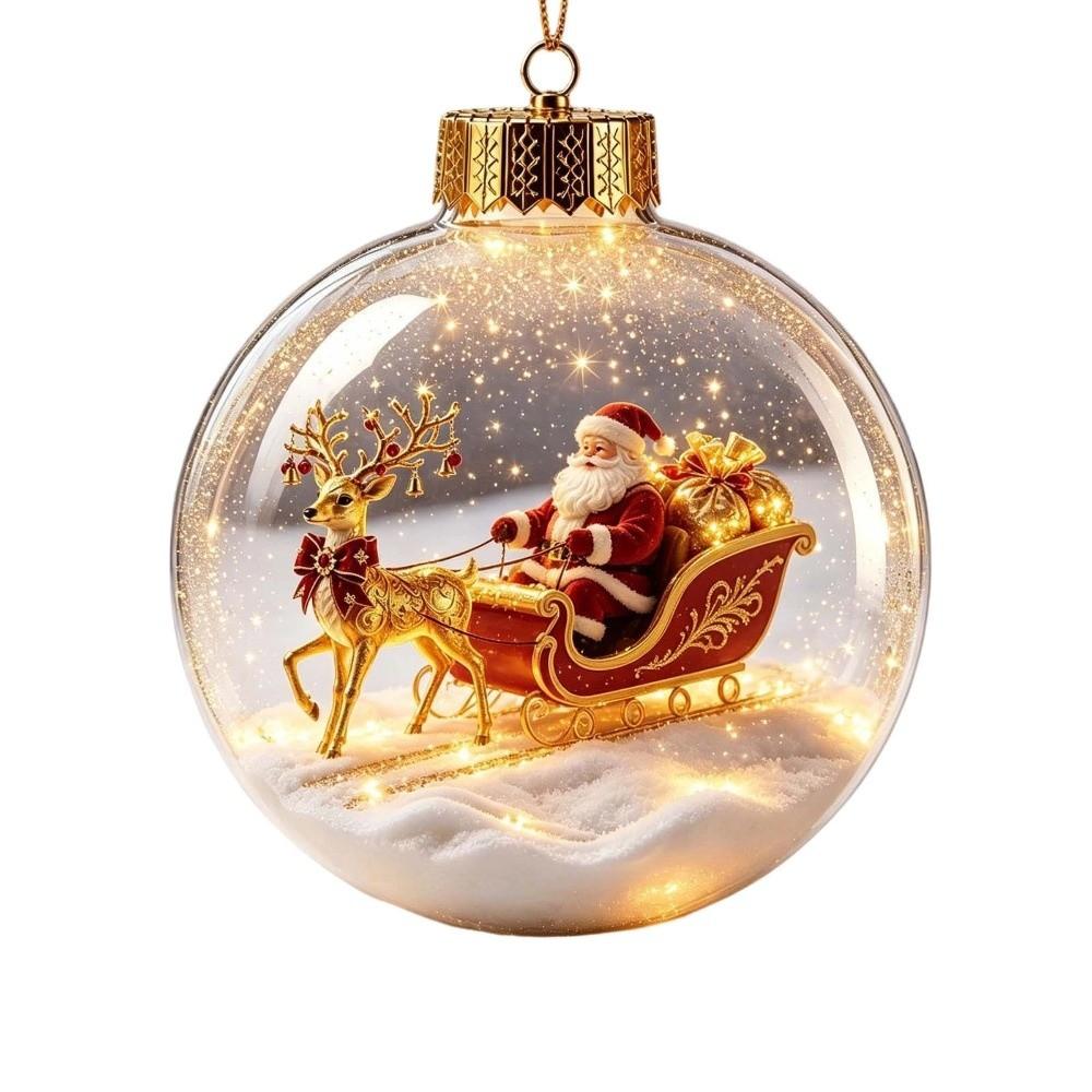 Acrylic Xmas Tree Pendants Pre-Lit Holiday Ornament Ball NEW Party Ornament Home Decor
