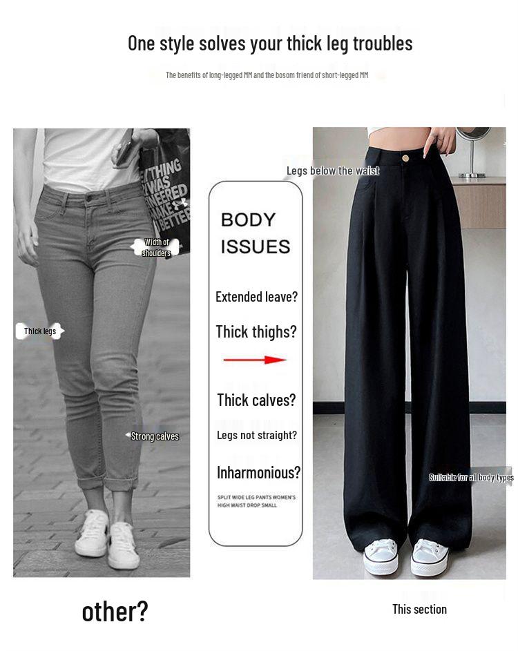 Ice Silk Cotton Linen High-Waisted Wide-Leg Pants for Women – Summer 2026 Drapey, Straight-Leg Casual Suit Style