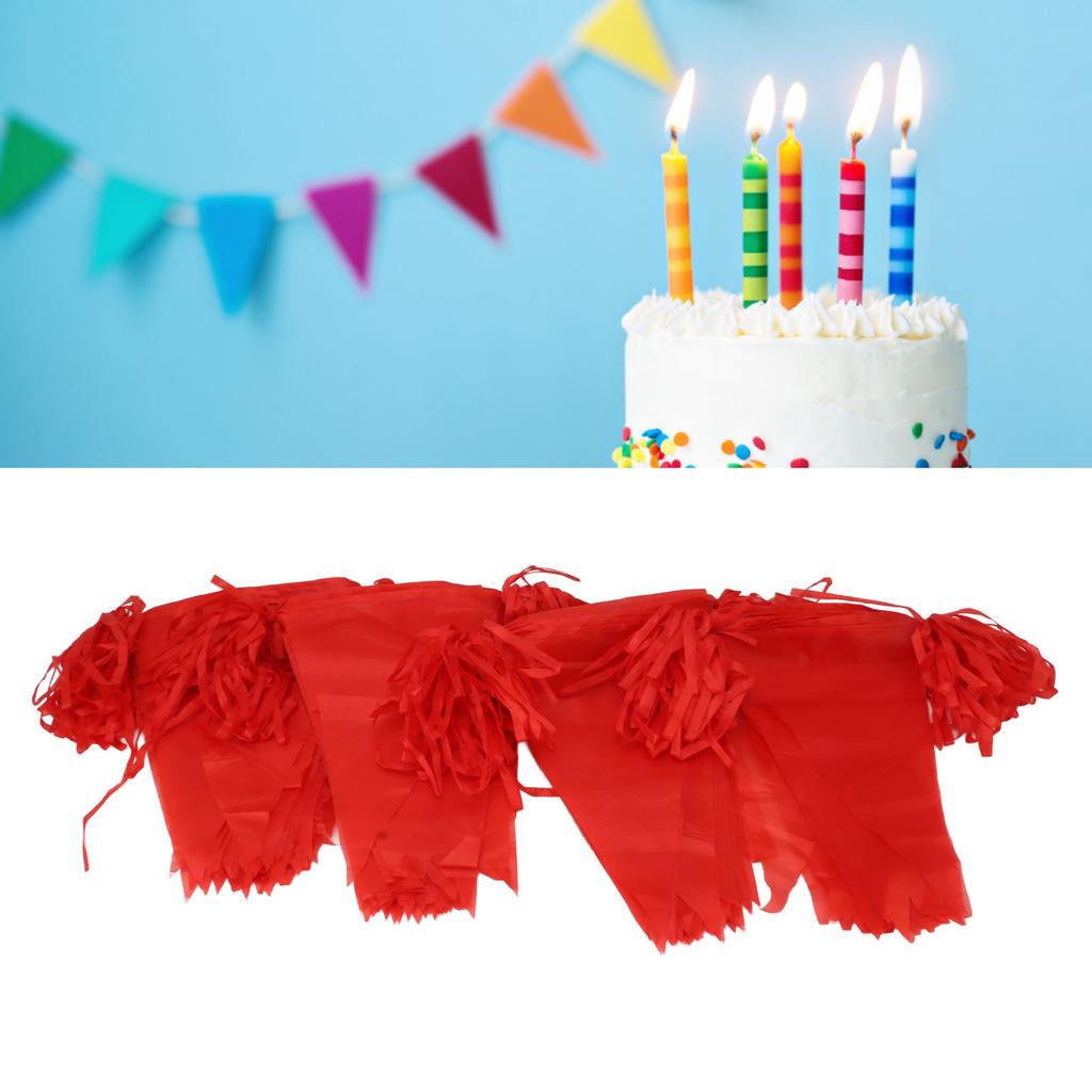 2 Bag Party Shape Anti Fade Decorative Pennants Flag for Party Decoration 200m