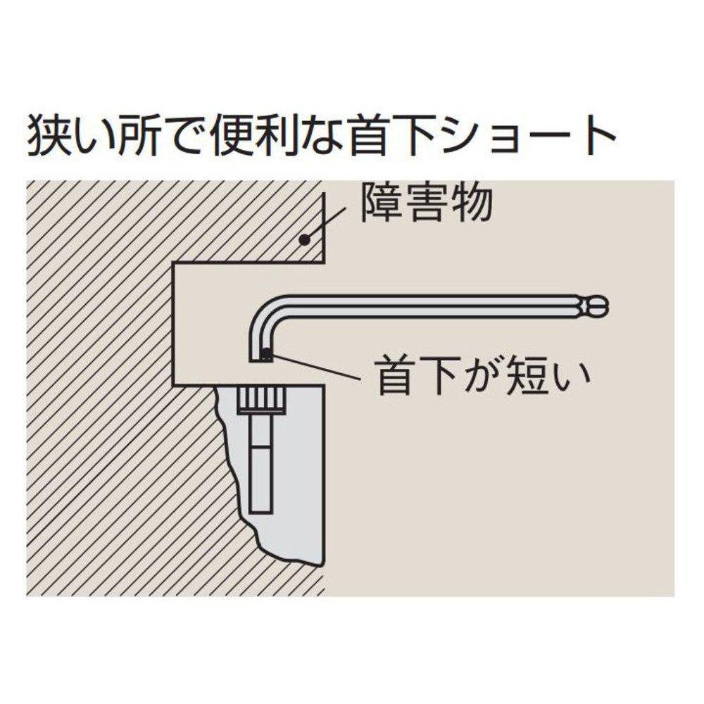 Cheie tubulară scurtă cu gât curbat Lățime (TON) BLB-12S în formă de L, 3/8 inch