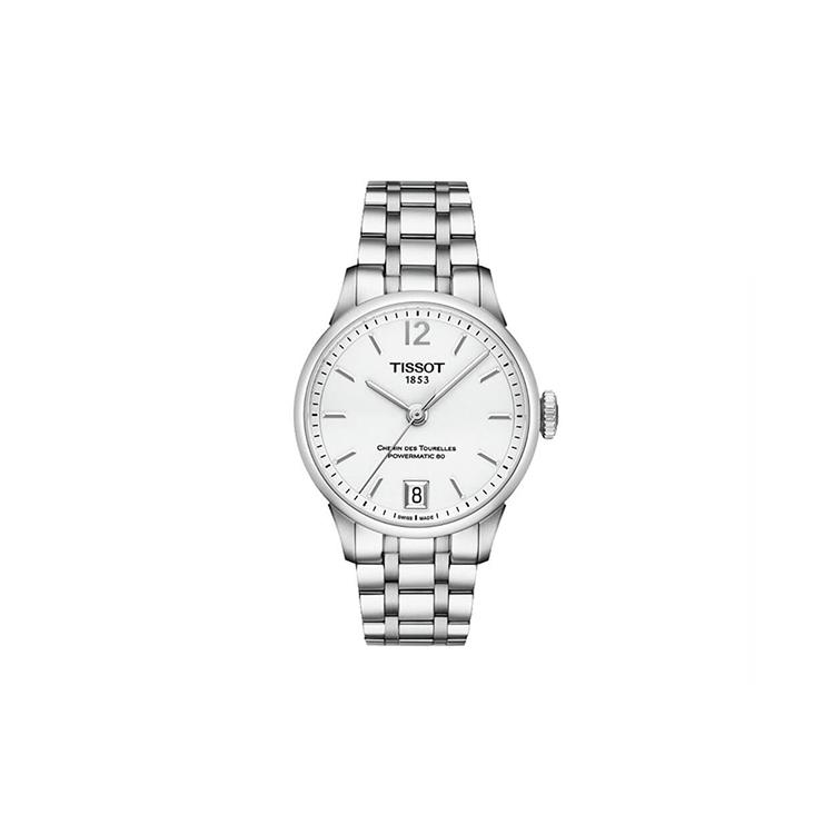 TISSOT Women s Tourelles Collection Watch T099.207.11.037.00 White Dial Steel Band