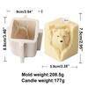 3D Animal Shaped Candle Mold Aromatherapy Soap Mould Resin Epoxy Mould Plaster Ornament for Birthdays and Festivals