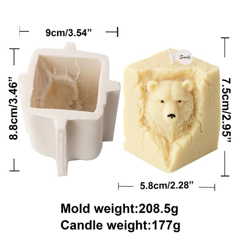 3D Animal Shaped Candle Mold Aromatherapy Soap Mould Resin Epoxy Mould Plaster Ornament for Birthdays and Festivals