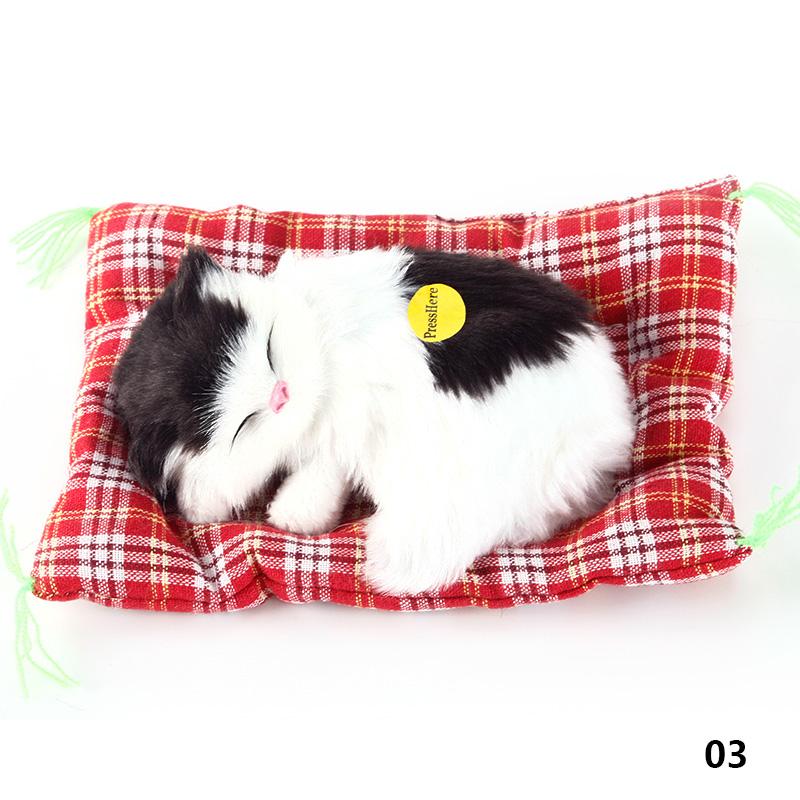 Brand Latest Simulation Animal Doll Plush Sleeping Cats Toy Featuring Cushion Can Speak Out featuring Sound Children Gift Idea Stuffed Desk Ornament