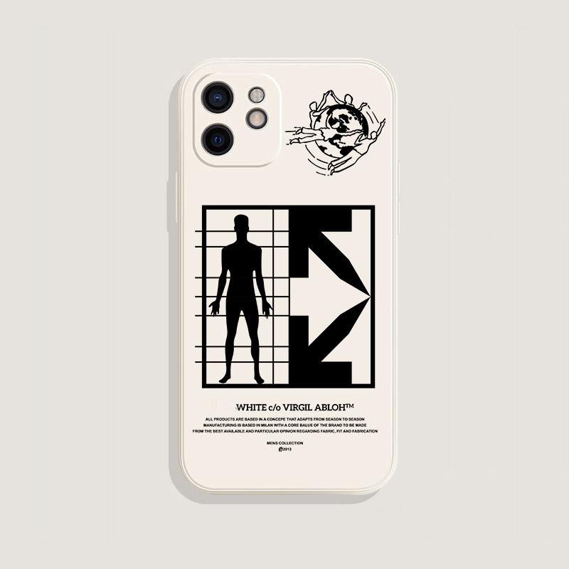 

Подходит для iPhone15Pro/14plus Английский чехол для телефона Apple 11/12/13/X Жидкий защитный чехол Apple 16