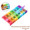 Portable 14-Grid Press-Type Weekly Pill Organizer Box