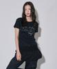 5OML Sunny Days Silver Print Short Sleeve Black