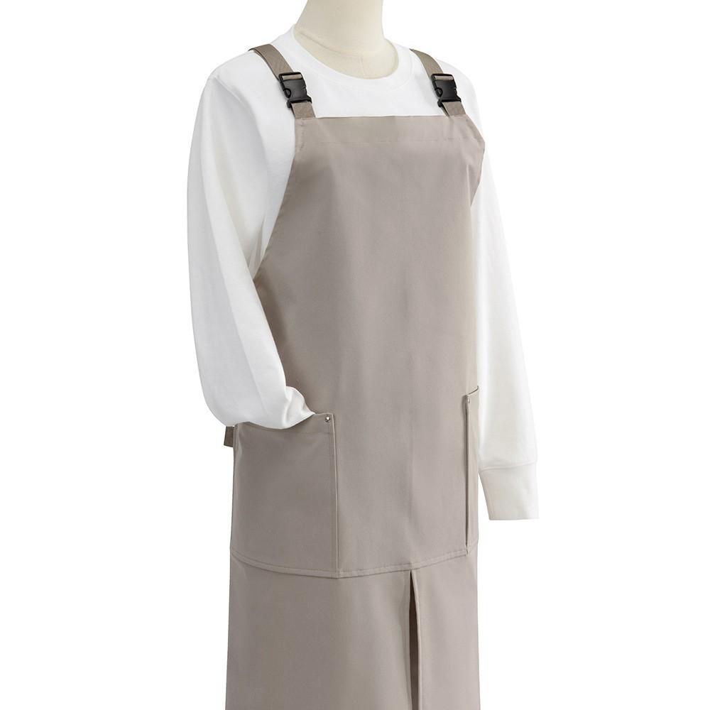 Kaffeehaus Küchenarbeits-Wasserdichte Schürze mit Taschen, Unisex-Schürze, Ölbeständige Barista Koch Kellner Schürze
