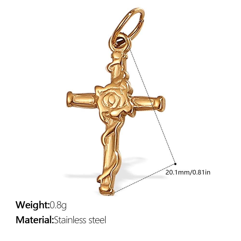 Vintage Cross Pendant Necklace Female Niche Design Hip Hop Fashion Pendant Jewelry Female