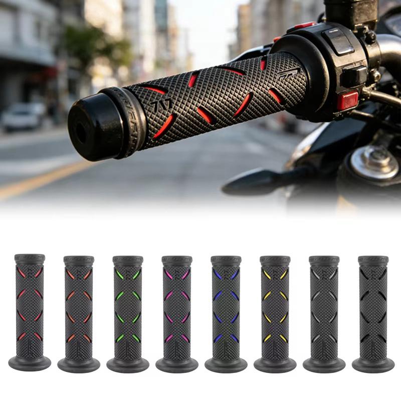1Pair Motorcycle Grips Handle Bar 22/24Mm For Bike Motocross Motorbike Rubber Grip Universal For Motorcross Dirt Pit Bike