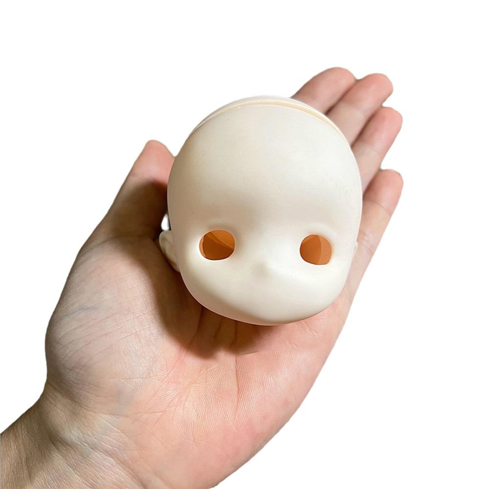 Soft PVC 1/6 MJD Doll Head Half-White Skin BJD Doll's Head No Makeup Doll Head  Practice Makeup