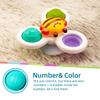 Hand Kids Cat Bath Toy with Suction Cup Spinner, Toy, Toy, (Carrot, Bee, Sun)