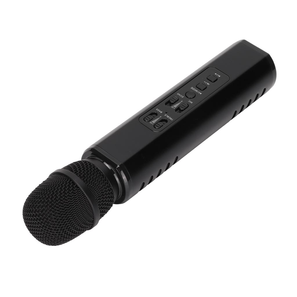 K6 Wireless Bluetooth Microphone Portable Handheld Microphone Speaker Machine for PC SmartphonesBlack