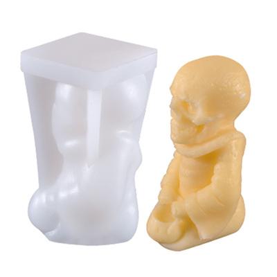 Stampo per fusione di mostri 3D, mostro/cattivo/messaggero, stencil in silicone morbido per sapone, candele, cera, fai da te.