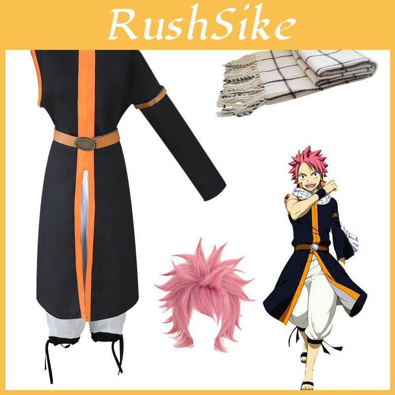 Wykwintny kostium cosplay Anime Fairy Tail Natsu Dragneel na Halloween, strój unisex